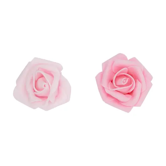 Artificial Roses in 2 Pink Colors, 2-Inch Faux Flower Heads for Crafts (200 Pack) {6}