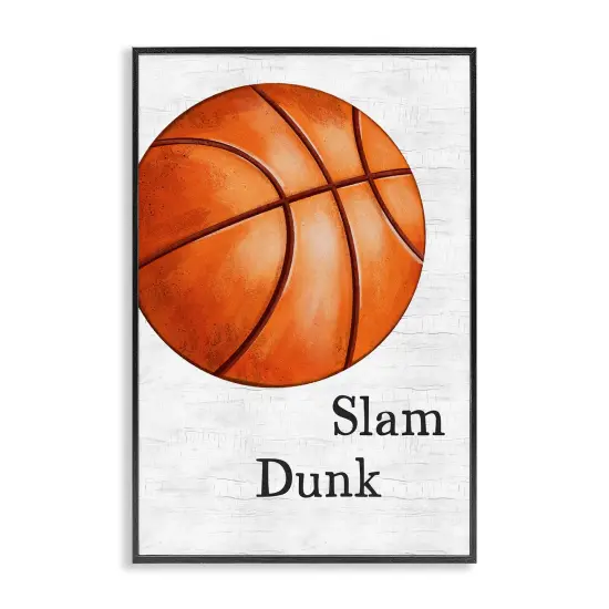 Stupell Industries Slam Dunk Basketball Framed Giclee Wall Art Design by JJ Design House LLC {1}