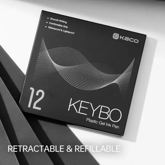 12 Pieces Black Gel Pens, 0.5 mm Fine Point (12 Black Set) {4}