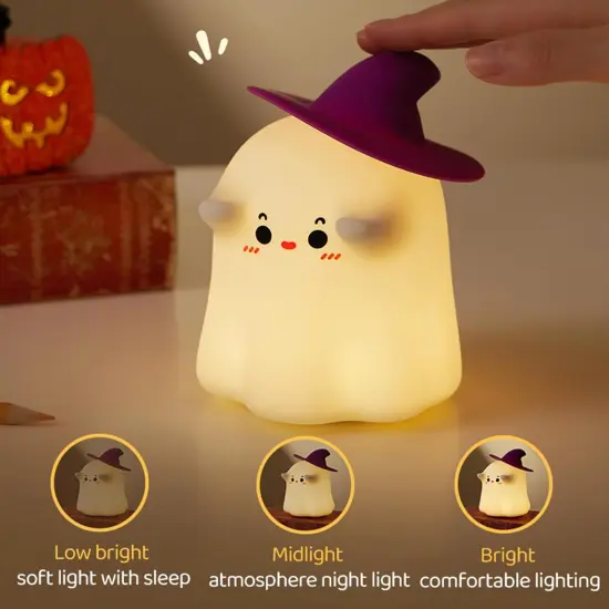 Cute Kids Night Light Magician Lamp Silicone {3}