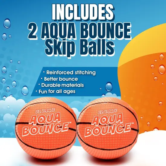 Ultimate Larger 3” Size Skip Balls (Basketball) Beach Pool Toys for Kids Ages 3-14 Year Old Boys Girls Summer Gifts for Teens Family Water Games Adult Men Women Best Birthday Present {3}