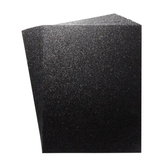 24 Sheets Black Glitter Cardstock Paper 8.5 x 11 for Scrapbooking, DIY Projects, Arts and Crafts (280gsm) {7}