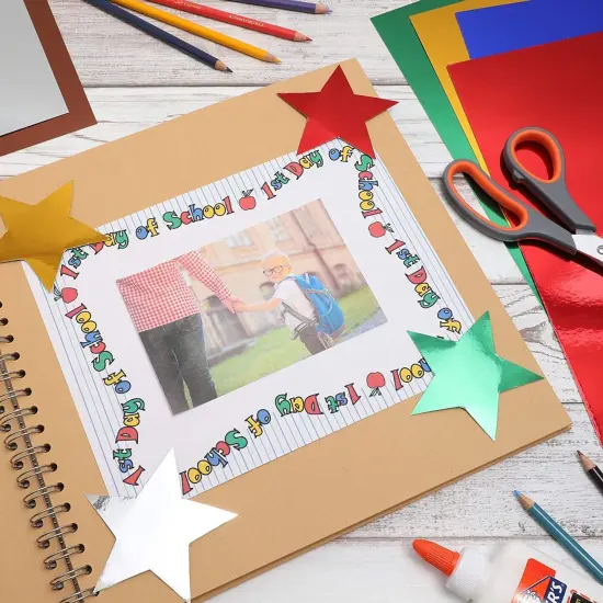 Bright Creations Metallic Cardstock Shimmer Paper (12 x 12 in, Coffee Color, 48 Pack) Brown {3}