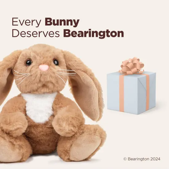 Bearington Lil' Benny The Rabbit Plush, 6 Inch Stuffed Bunny Rabbit, Small Easter Stuffed Animals, For Ages 1-14 Brown {5}