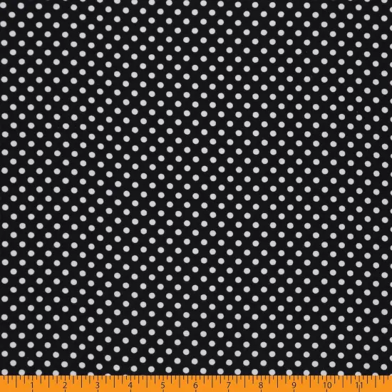 Mook Fabrics Polka Dot Flannel Fabric [43 in. Wide] - By The Yard Black/White {3}