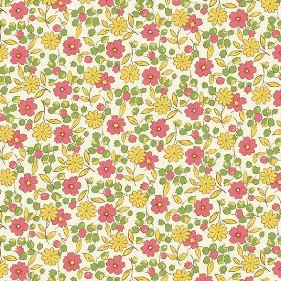 Multi Daisy & Friends Cotton Wideback Fabric Per Yard {1}