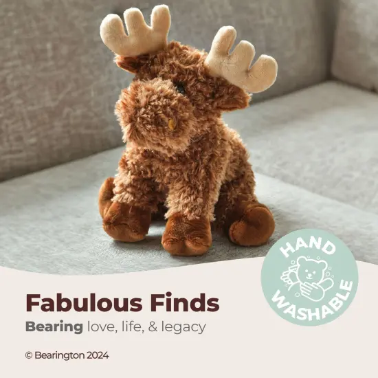 Bearington Morton The Moose Stuffed Animal, 10.5 Inch Plush Moose, For Ages 1-14 Brown {3}