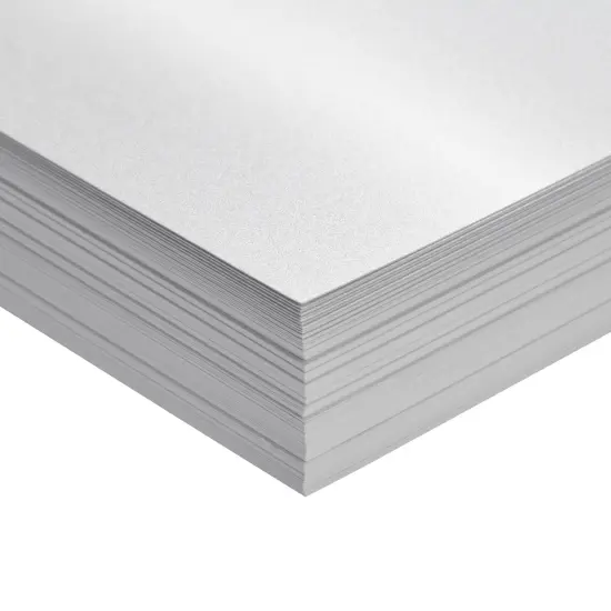 Shimmer Paper - 96-Pack White Metallic Cardstock Paper, Double Sided, Laser Printer Friendly - Perfect for Weddings, Baby Showers, Birthdays, Craft Use, Letter Size Sheets, 8.5 x 11 inches {5}