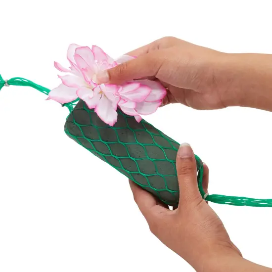 Wet Floral Foam, Fresh Artificial Flower Garland for Decorations (9 Ft, 14 Pieces) Green {4}