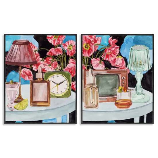 Stupell Industries Retro Glow Still Lifes 2pc Framed Giclee Set By Melissa Wang {7}