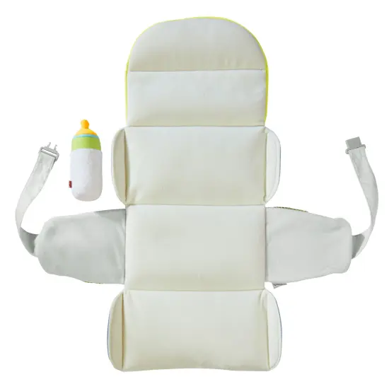 HABA Baby Doll Diaper Bag with Soft Bottle & Reusable Cloth Doll Diapers, Folds into Changing Mat, Toddler Pretend Play Accessories for Ages 18 Mo+ Multicolor {4}