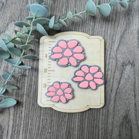 Organic Daisy Cluster | Faux Turquoise | Country Western Clay Cutters {3}