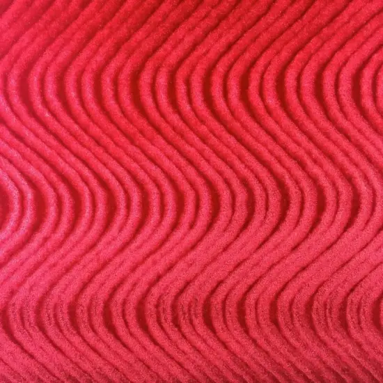 1 Yard Swirl Velvet Flocking Fabric for Upholstery Home Decor Drapery Crafts 58/60" Width Red {1}