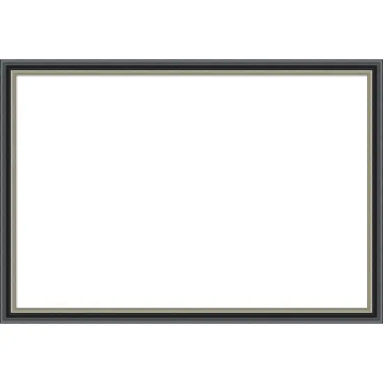 Theo Black Silver Framed Dry Erase Magnetic Board {1}