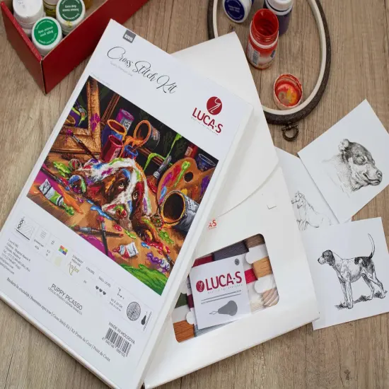 Puppy Picasso B2415L Counted Cross-Stitch Kit {3}