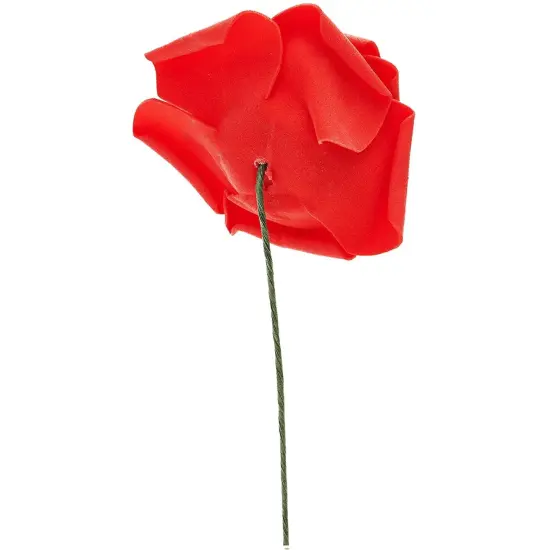 Bright Creations 3" Artificial Rose Flowers 60pcs Real Looking Fake Rose with Stem for DIY Wedding Bouquets and Bridal Shower, Red {5}