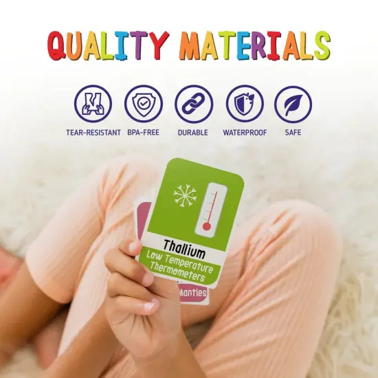 merka 118 Pack Periodic Table Flashcards, Educational Flash Cards for Kids, Learn Elements, Science and Chemistry, Homeschool Supplies, Create Engaging Games for Summer Vacation, Ages 5-14 {7}