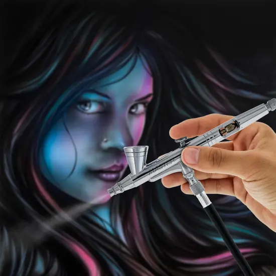 Master Performance G26 Multi-Purpose Precision Dual-Action Gravity Feed Airbrush, 0.2 mm Tip, 1/16 oz Cup & Cutaway Handle {6}