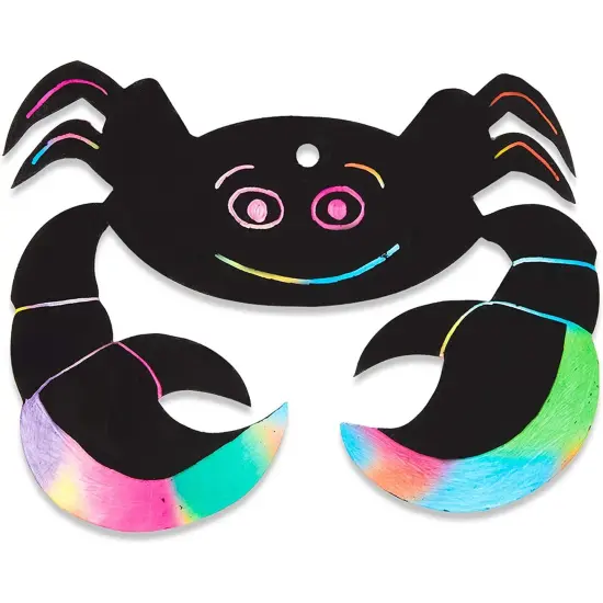 Bright Creations Rainbow Scratch Paper, Ocean Sea Animal Ornaments (50 Pack) Black {5}