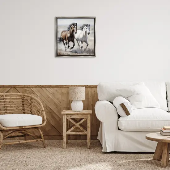 Stupell Industries Wild Run Horse Pair Floating Frame By Kim Allen {2}