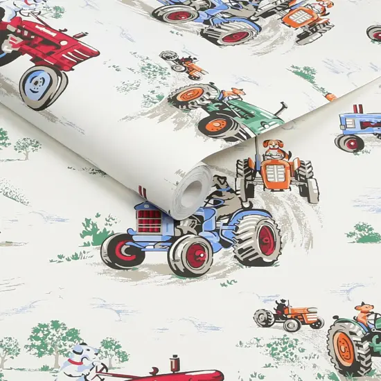 Cath Kidston Tractor Multi Wallpaper {3}