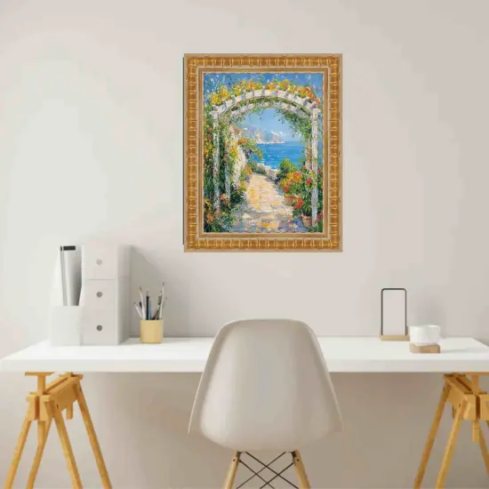 Gladiator Gold Ribbed Picture Frame 27x40 frame {6}