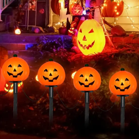 7Ft Halloween Pathway Lights Pumpkin {2}