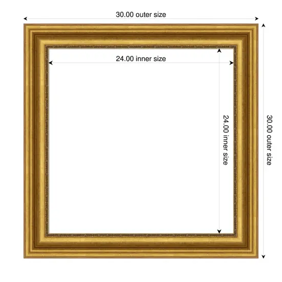 Parlor Framed Dry Erase Magnetic Board Gold {4}