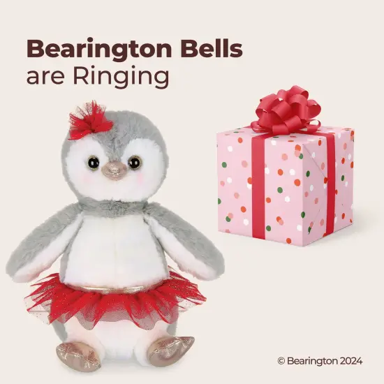 Bearington Snowbell The Ballerina Stuffed Penguin, 11 Inch Penguin Christmas Plushies, Ideal Holiday Stuffed Animal Gift for Toddlers, Kids & Teens Red {5}