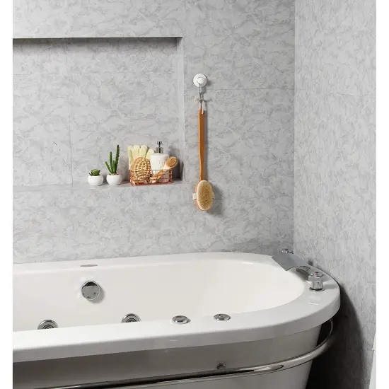 Juvale 2-Pack Detachable Dry Brushing Body Brush - Long Handle Back Brush for Showering and Dry Brushing, 16.9 Inches Multicolor {3}