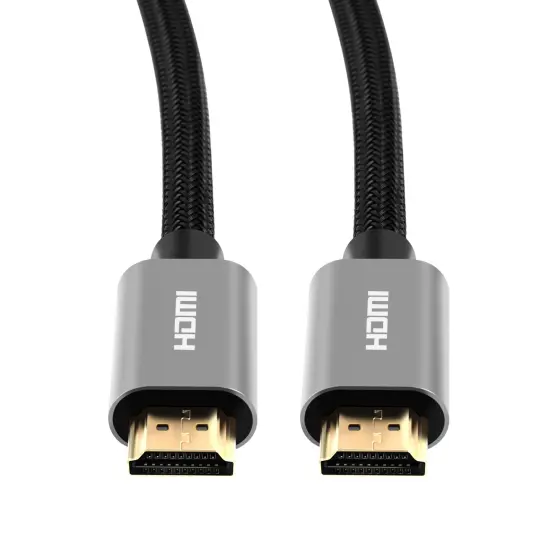 Insten - 10 Feet HDMI Male to Male Cable, 2.1 Version, 8K 60Hz, 48Gbps, Gold Connectors, Nylon Braided, Black {6}