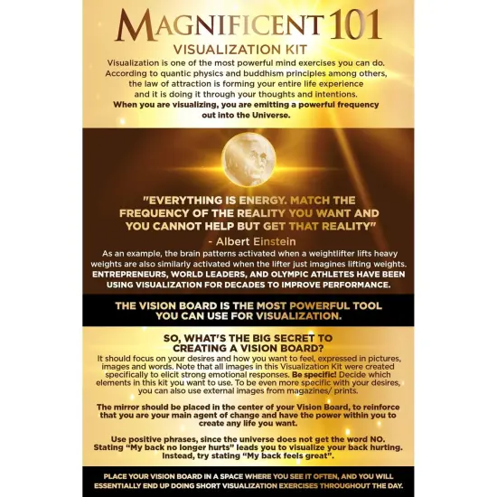 MAGNIFICENT 101 Vision Board Kit - Create a Vision For Your Dream Life - Use The Power of Visualization to Achieve Your Dreams (Ultimate) {7}