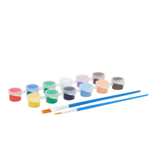 Gnomes Ceramic Painting Kit for Kids Adults and Teens with 3ml Paint Pod Strips, 2 Brushes, 2 Ready-To-Paint Ceramics Multicolor {7}