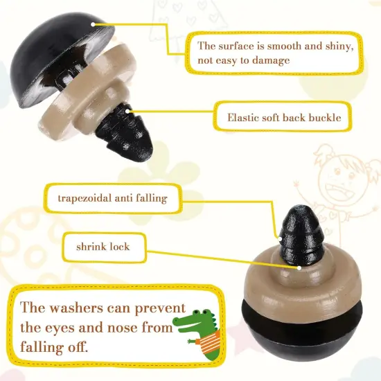 500 Pcs 16-30 MM Large Safety Eyes for Amigurumi {3}