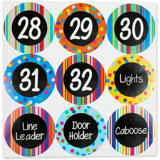 Spot Markers, Round Numbers Stickers for Classroom Line-Up (36 Pack) {5}