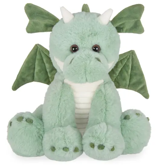 Bearington Collection Burnie Plush Dragon Stuffed Animal, 10.5 Inch, For Ages 1-14 Green {1}