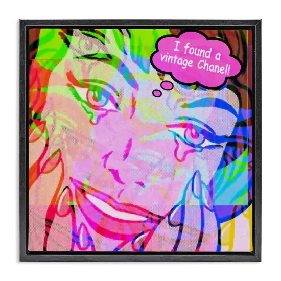 Stupell Industries Pop Style Fashionista Framed Floater Canvas Wall Art Design by Graffi*tee Studios {6}