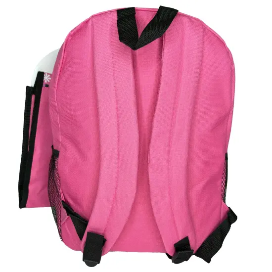 Walt Disney Minnie Mouse 16" Pink Nylon Backpack with Lunch Bag set for Girls 3+ {5}