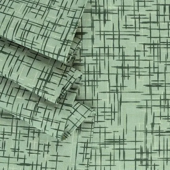 Mook Fabrics Linen Look Cotton Fabric [108 in. Wide] - By The Yard Hedge Green {2}