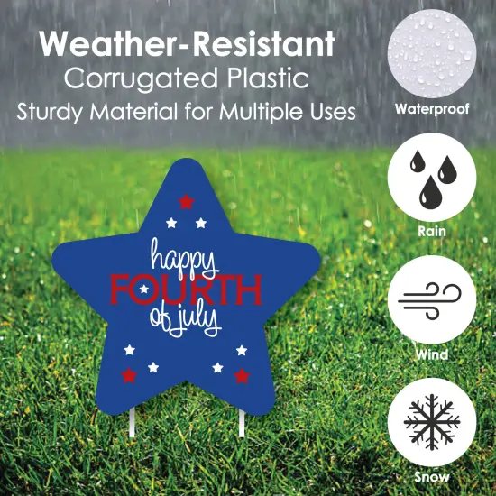 Big Dot of Happiness 4th of July - Flag and Star Lawn Decorations - Outdoor Fourth of July Party Yard Decorations - 10 Piece {6}