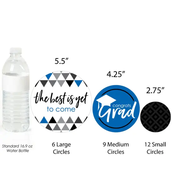 Big Dot of Happiness 2025 Blue Graduation Party Giant Circle Confetti - Party Decorations - Large Confetti 27 Count {4}