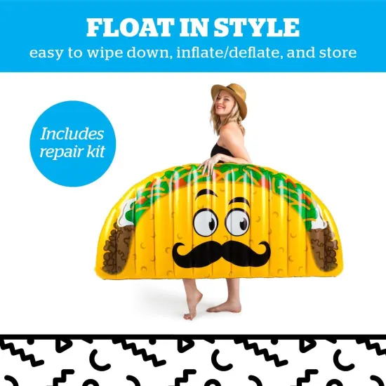 Pool Float, Large Lounge Raft, Durable Vinyl Floatie, Summer Pool Party Water Toy {4}