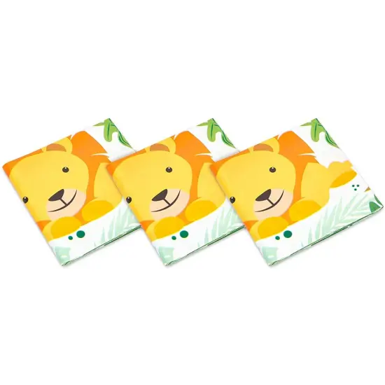 Plastic Lion Tablecloth for Safari Birthday Party Decorations (54 x 108 in, 3 Pack) Green {6}