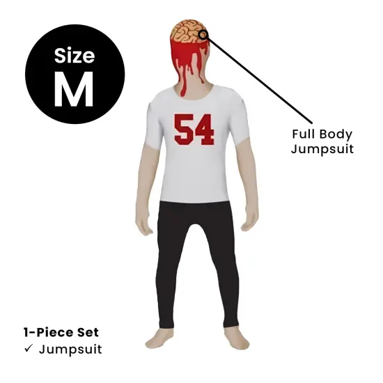 morphsuits kids Boys Missing Scalp "54" Halloween Costume - Medium White {5}