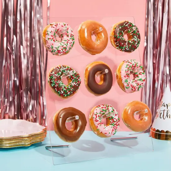 Donut Wall Display Stand (12 x 15 in, 2-Pack) Clear {3}