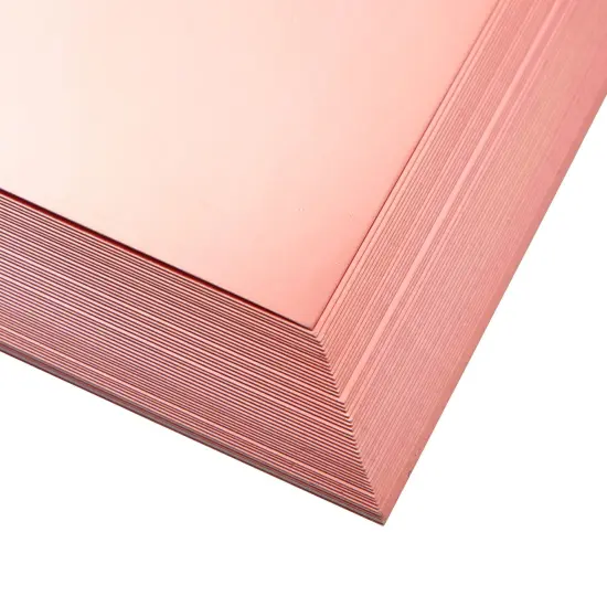 50 Pack Metallic Rose Gold Cardstock Sheets for Arts and Crafts, Single-Sided (8.5 x 11 In) Pink {7}