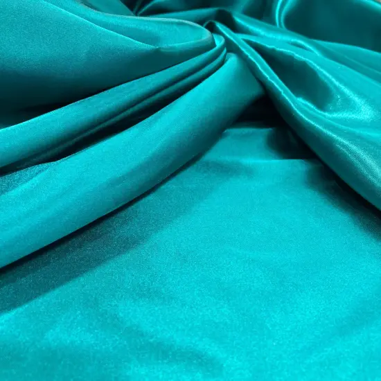 1 Yard Charmeuse Medium Satin Lining Polyester Fabric Elegant Dressmaking Material 60 Inch Width Jade {1}