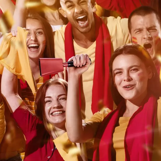 2 Pack 9-inch Cowbells for Sporting Events, Percussion Noise Makers with Handle for Football Games, Stadiums (Red) {2}