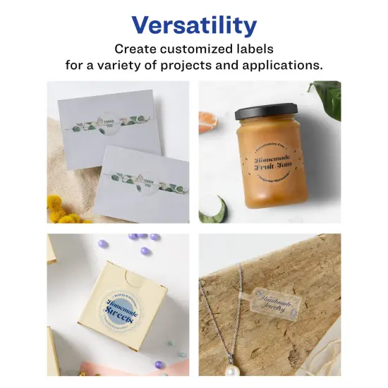 Avery Matte Clear Labels,1-1/2" x 4" Lollipop {3}