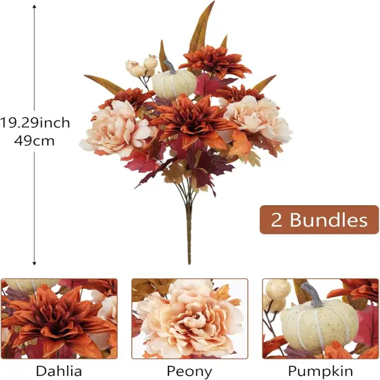 2 Bundles Fall Mixed Bush Flowers (19.29") {2}